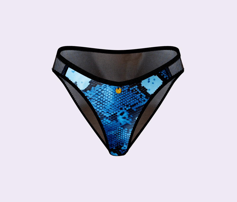 Snakeskin High Rise Panty Briefs