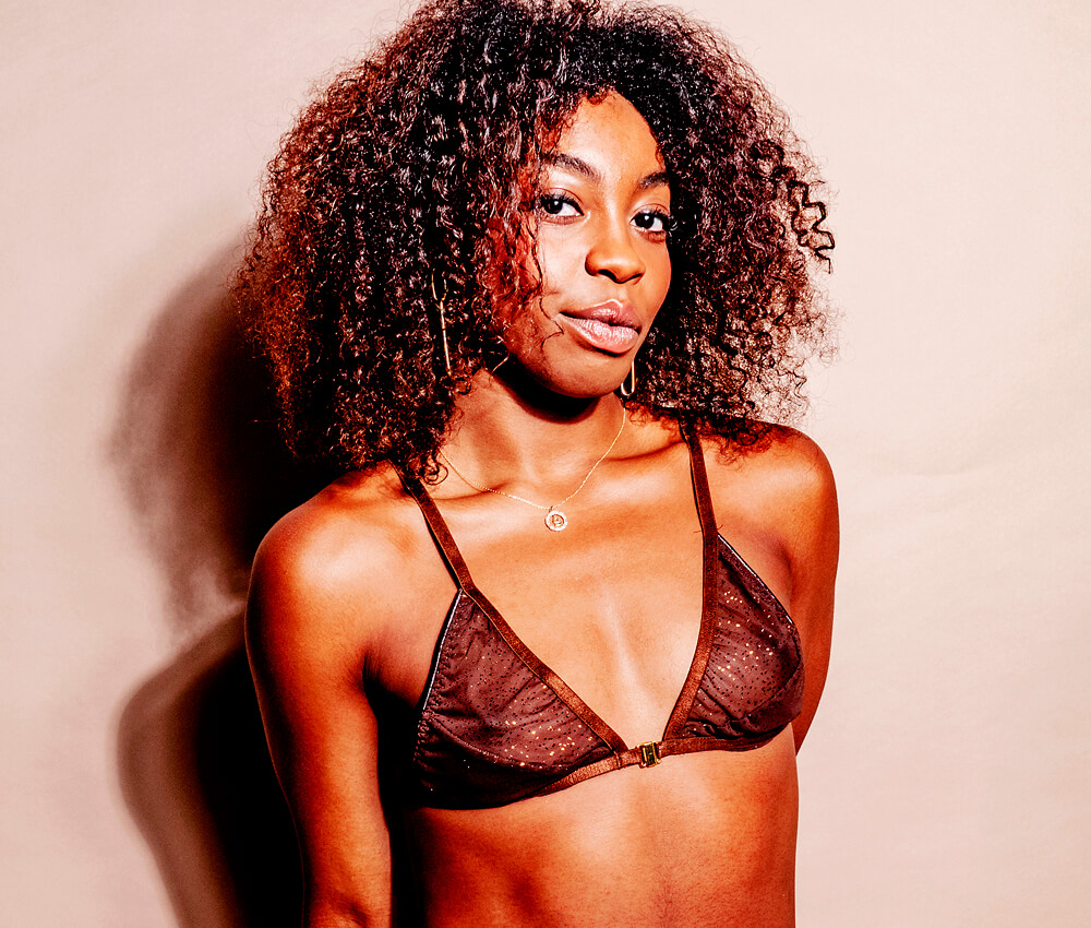 Barely There Brown Triangle Bralette