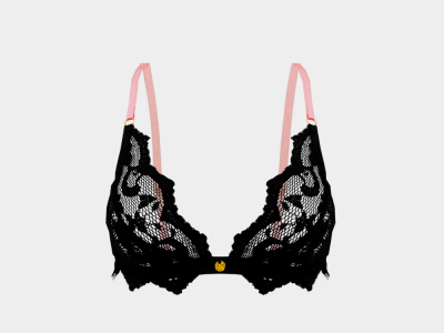 black lacy triangle bralette beautiful comfy bra