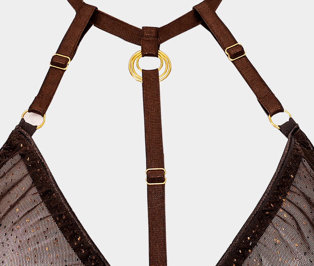 Halterneck Strappy Triangle Bralette