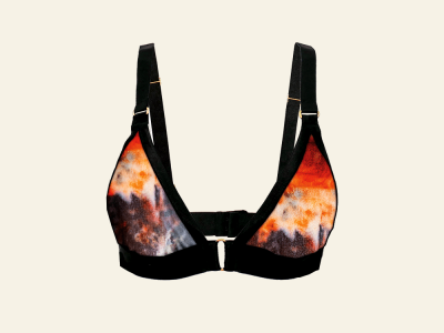 mesh triangle bralette bamboo lining comfy