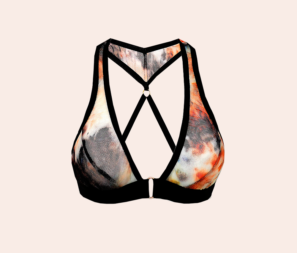 Tie-Dye Mesh Racerback Bralette