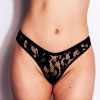 Semi-Sheer Black Lace Knickers